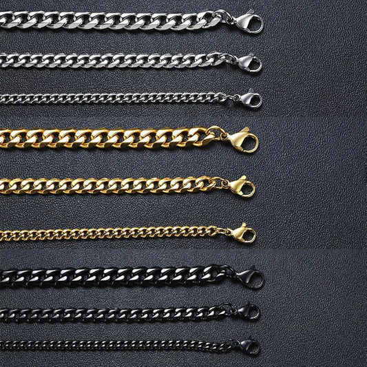 Vnox 3-11mm Chunky Miami Curb Chain Bracelet for Men